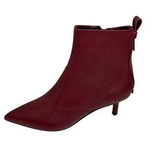 Franco Sarto Womens Kura Burgundy Ankle Boots Kitten Heel Size 7 NEW